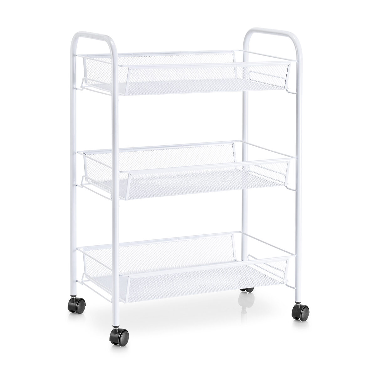 zeller-present-home-living-rollwagen-mesh-wei-3-etagen image 1