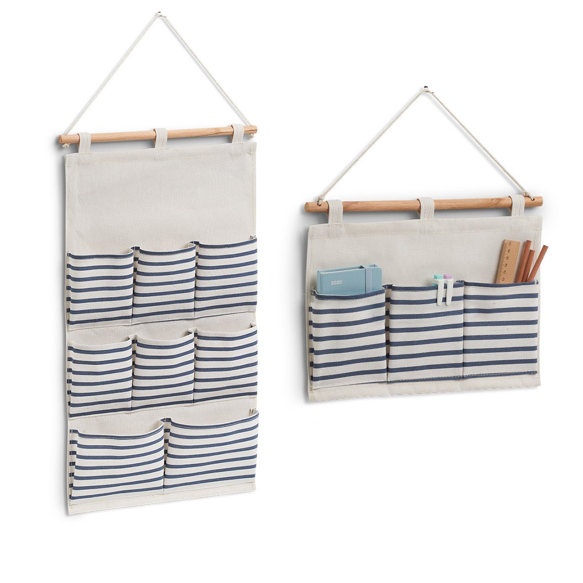 zeller-present-home-living-h-nge-aufbewahrung-stripes-8-f-cher image 5