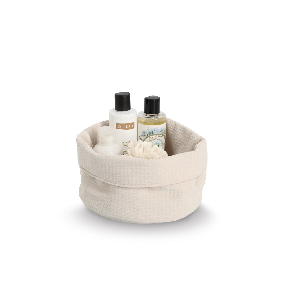 zeller-present-aufbewahrungskorb-waffelpiqu-creme-polyester image 3