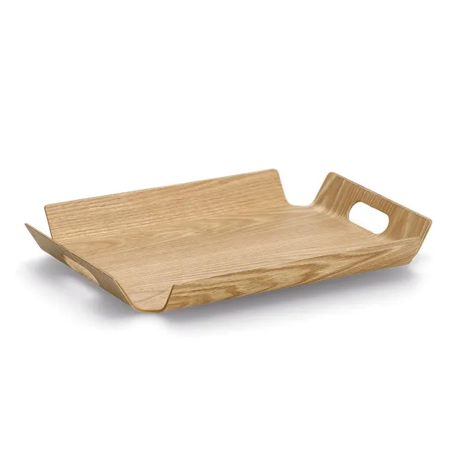 zeller-present-table-serviertablett-holz-eichefurnier-mit-griffen image 1