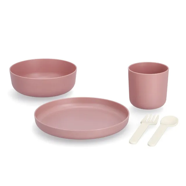 zeller-present-kids-kinder-geschirr-set-5-tlg-ros-kunststoff image 1