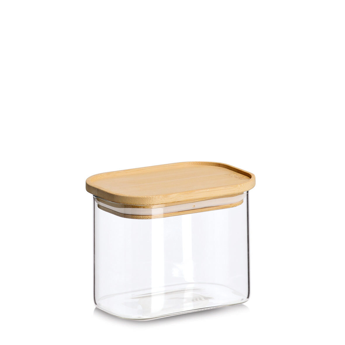 zeller-present-k-che-vorratsglas-bambusdeckel-600-ml-luftdicht image 1