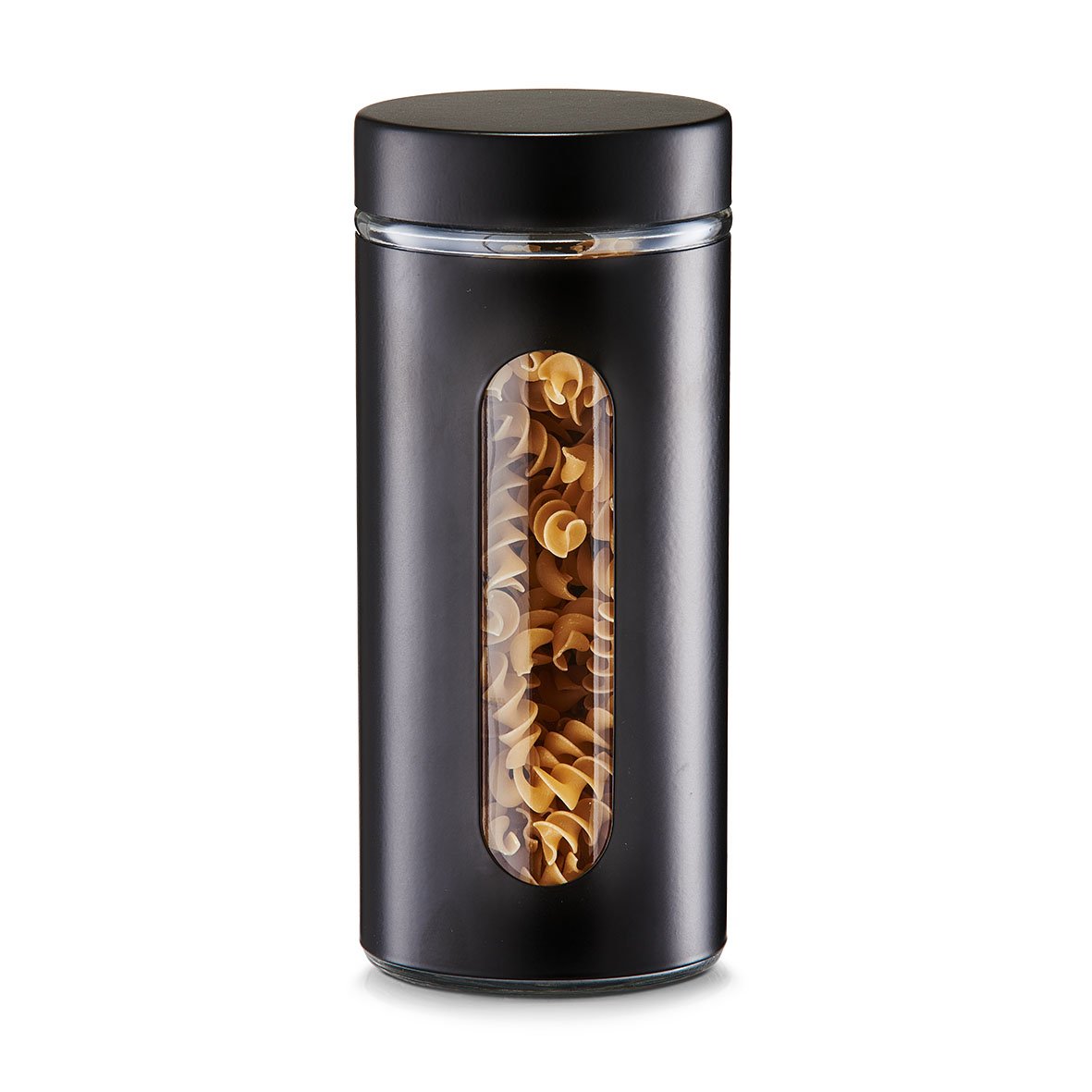 zeller-present-vorratsglas-1200-ml-schwarz-schraubdeckel image 3