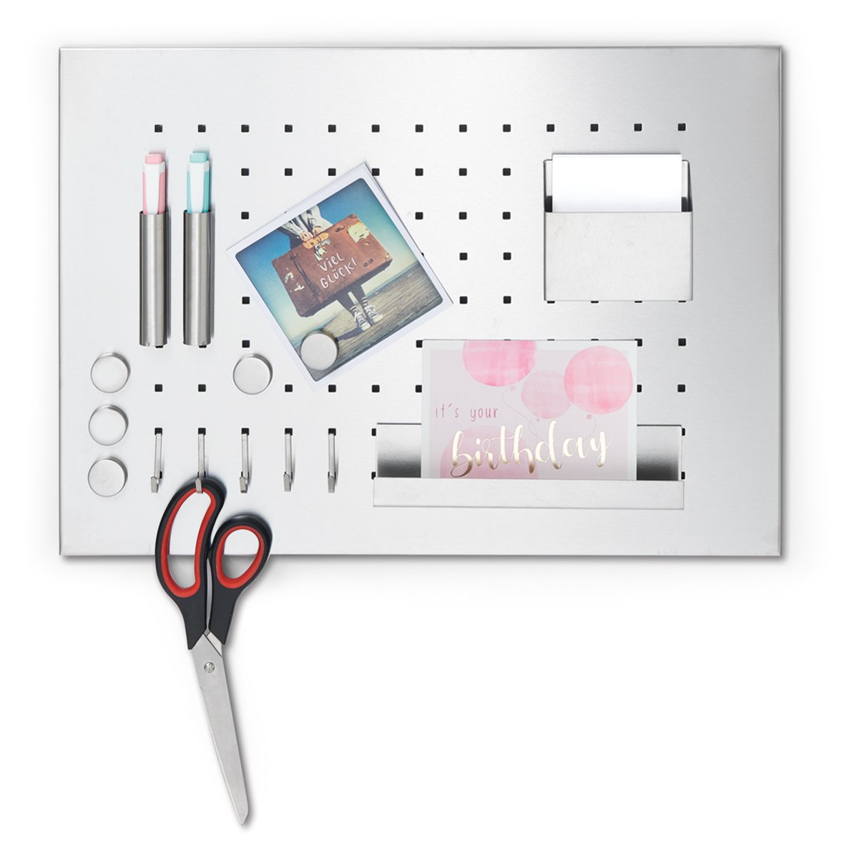 zeller-present-memoboard-edelstahl-mit-utensilien-magnetisch image 3