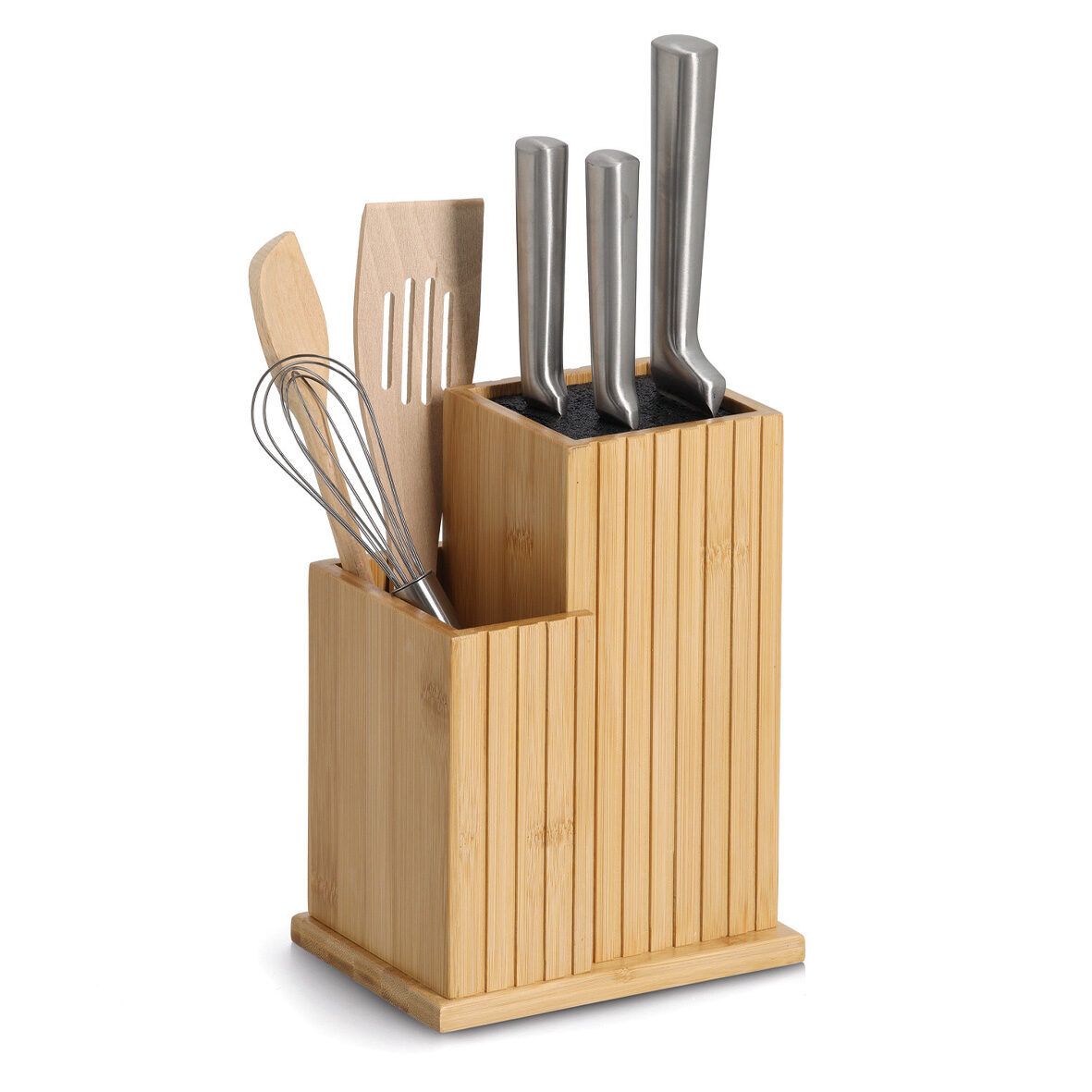 zeller-present-messerblock-mit-utensilienhalter-bambus image 2