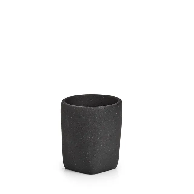 zeller-present-dark-stone-zahnputzbecher-schwarz-polyresin image 1