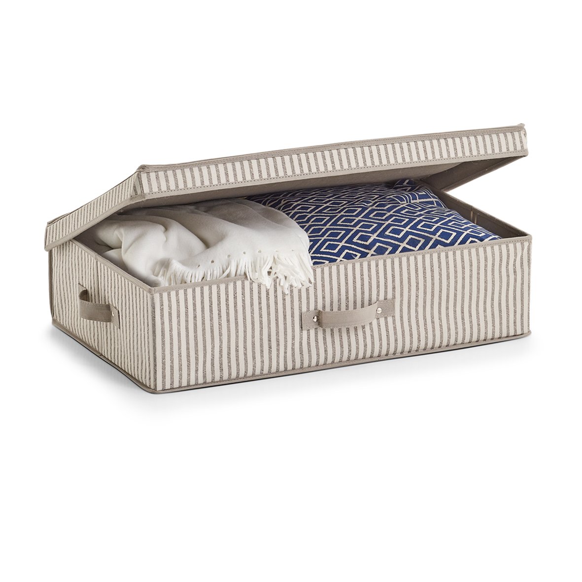 zeller-present-k-che-aufbewahrungsbox-stripes-beige-deckel image 3