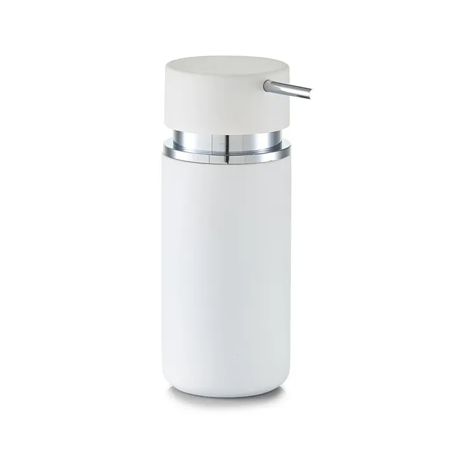 zeller-bad-seifenspender-rubber-keramik-wei-300-ml image 1