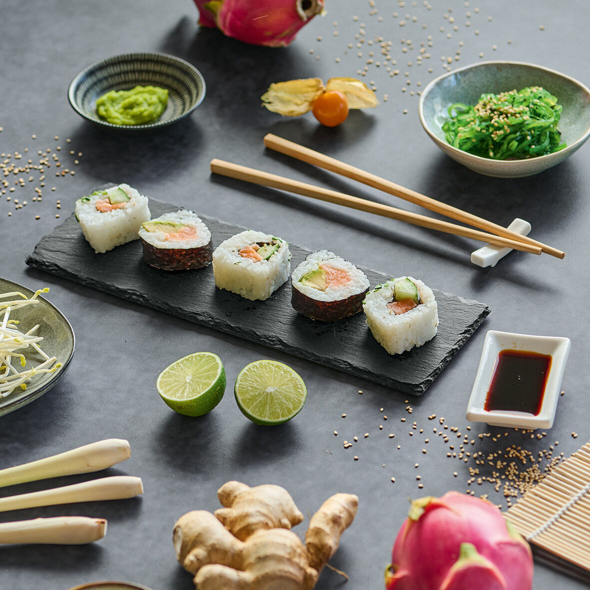 zeller-present-sushi-set-4-tlg-schiefer-keramik-bambus image 5