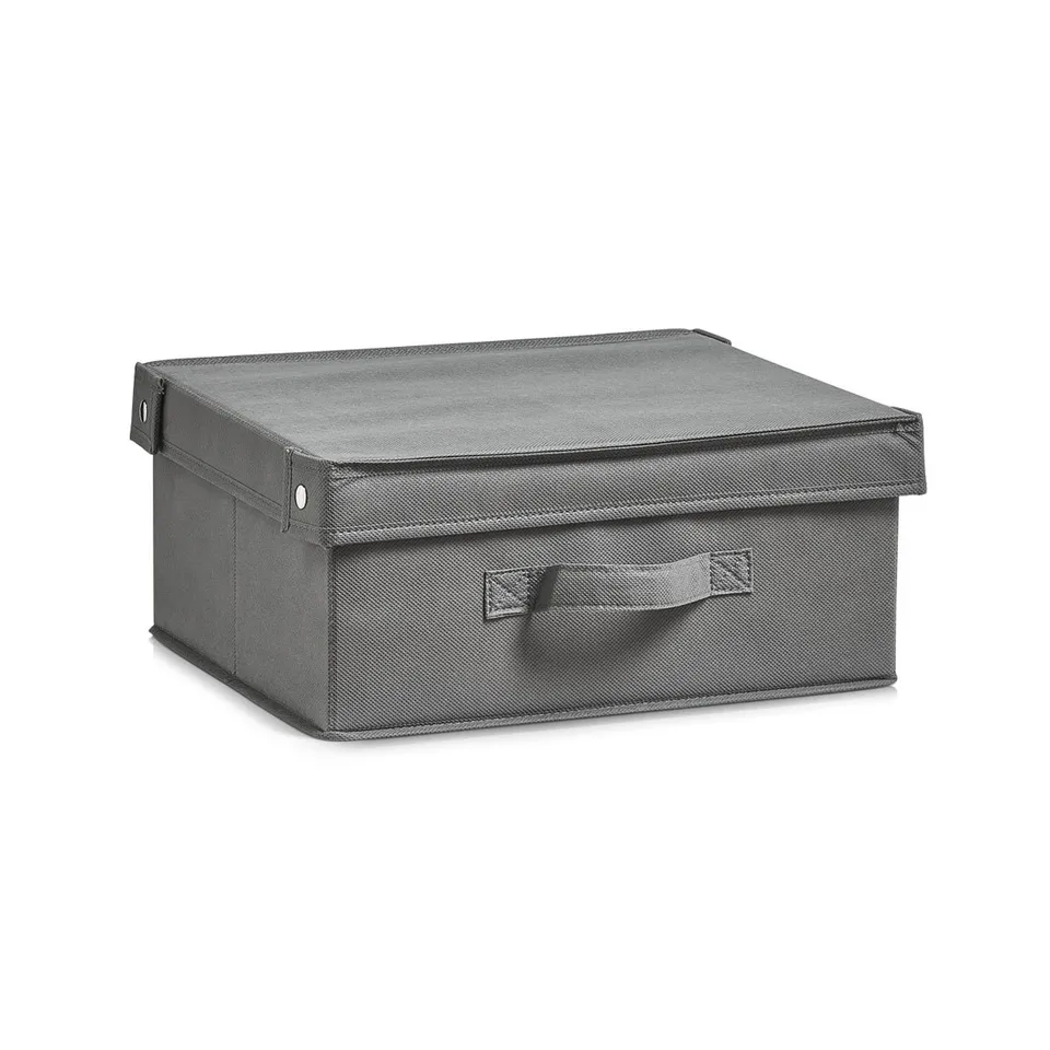 zeller-present-k-che-aufbewahrungsbox-mit-deckel-vlies-grau image 1