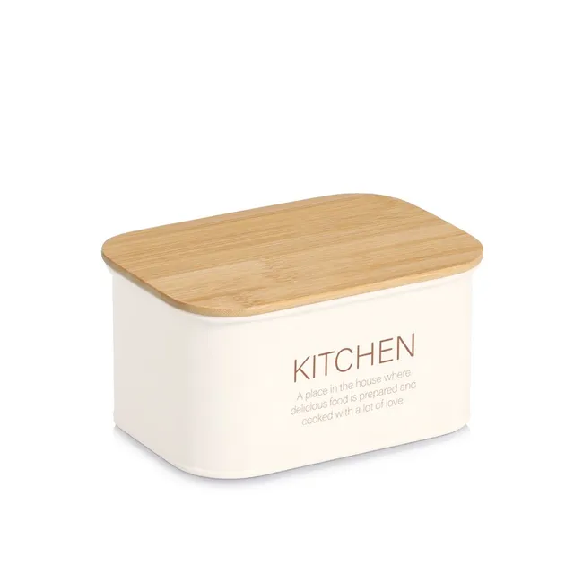 zeller-present-k-che-kitchen-vorratsdose-1200ml-wei-bambusdeckel image 1