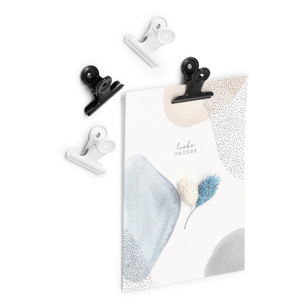 zeller-present-clips-magnet-set-4-tlg-schwarz-wei image 3