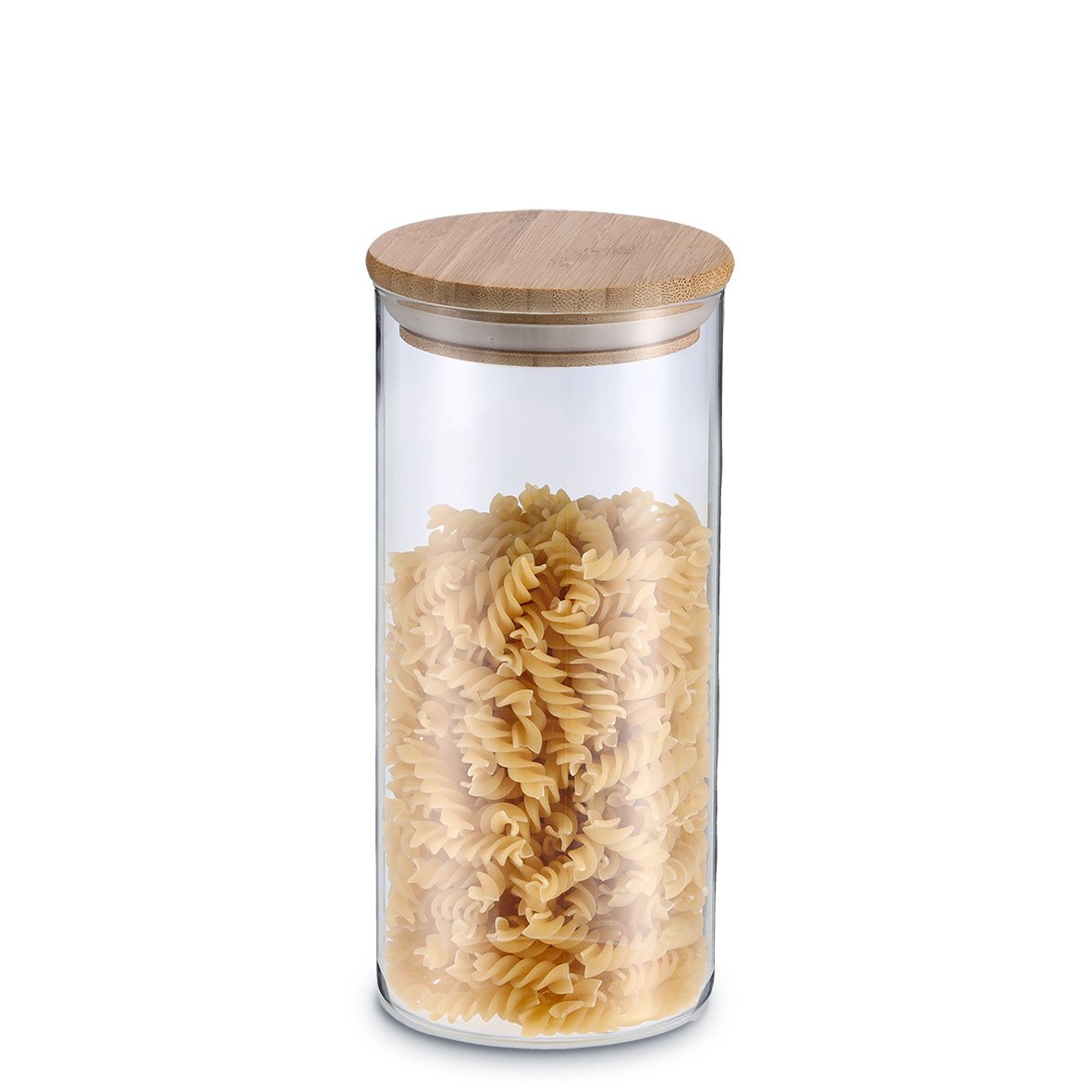 zeller-k-che-vorratsglas-bambusdeckel-1400-ml-aufbewahrungsglas image 2