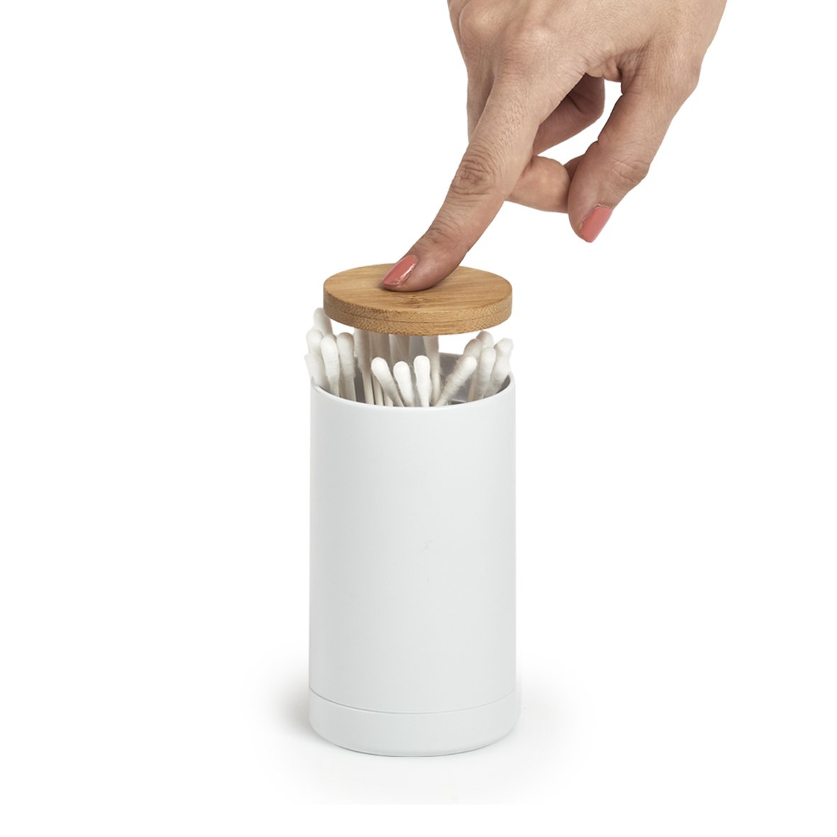 zeller-present-wattest-bchen-spender-bambus-wei-beh-lter image 2