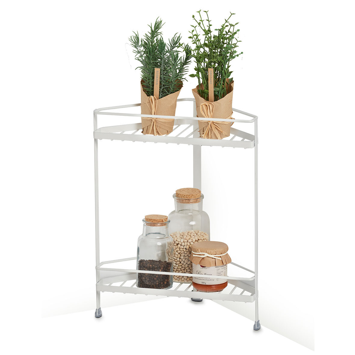 zeller-present-home-living-eckregal-metall-wei-2-ebenen image 3