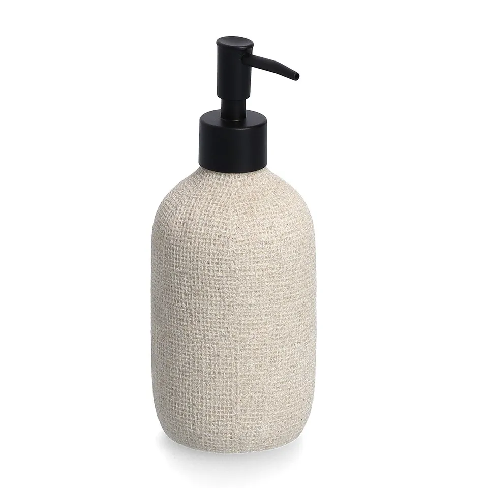 zeller-present-natural-seifenspender-polyresin-beige image 1