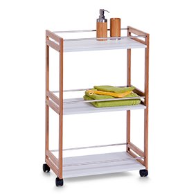 zeller-present-home-living-rollwagen-wei-bambus-3-f-cher image 3