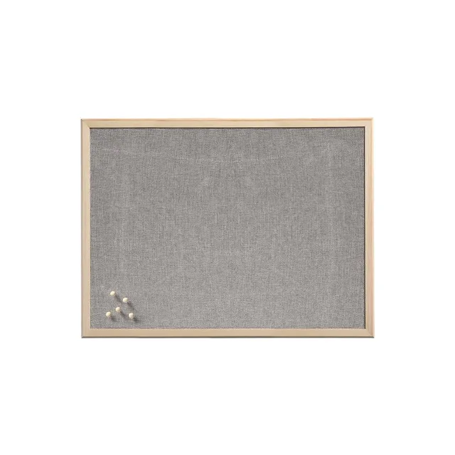 zeller-present-pinboard-leinen-kiefer-mit-holzrahmen image 1