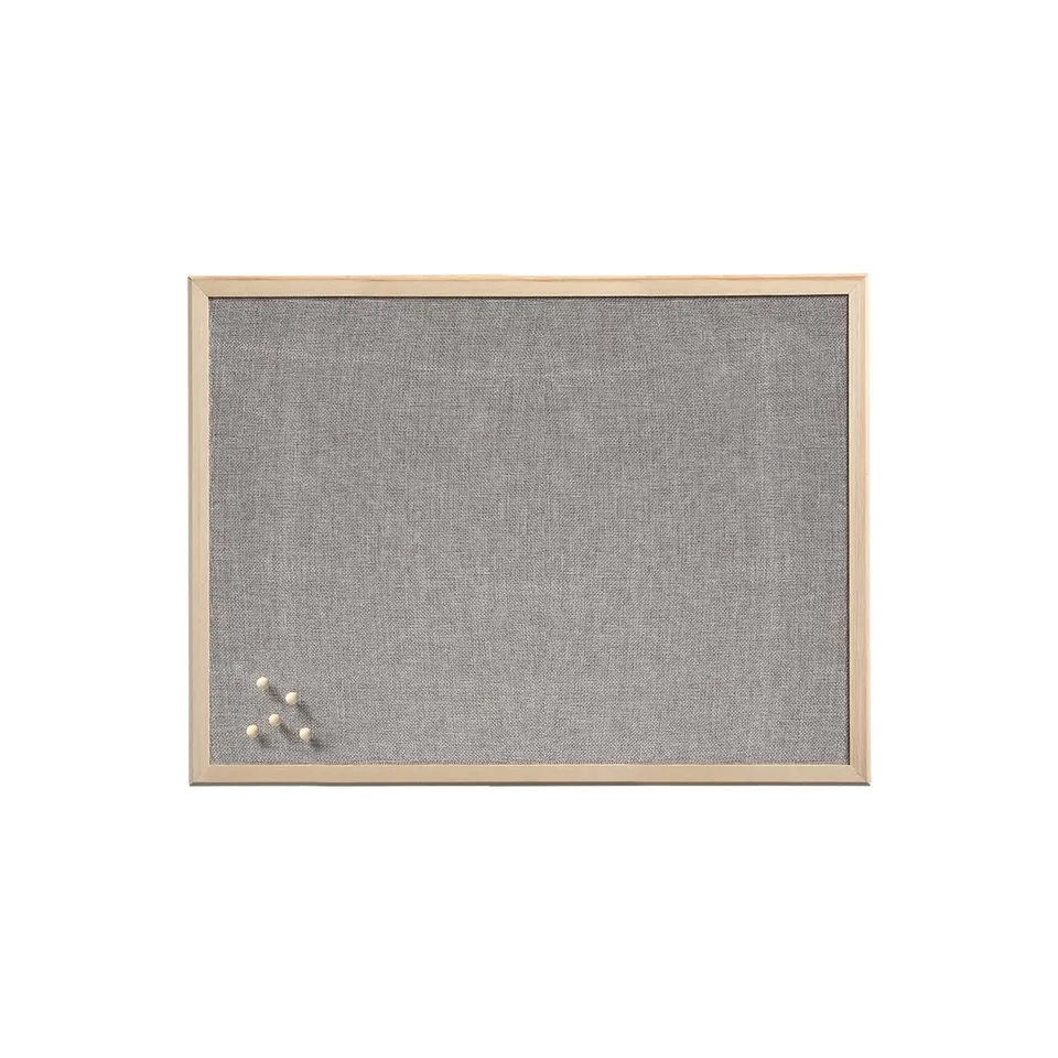 zeller-present-pinboard-leinen-kiefer-mit-holzrahmen image 1