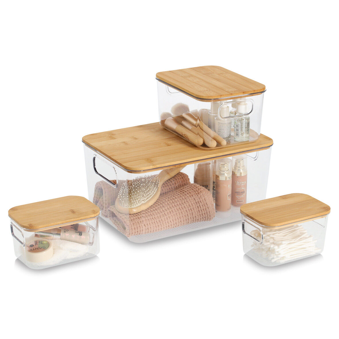 zeller-present-home-living-aufbewahrungsboxen-set-4-tlg-bambus image 2