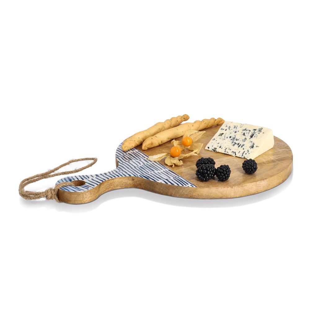 zeller-present-k-che-schneidebrett-mangoholz-blau-griff image 3