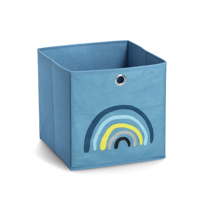 zeller-kids-aufbewahrungsbox-blue-rainbow-vlies-blau image 1