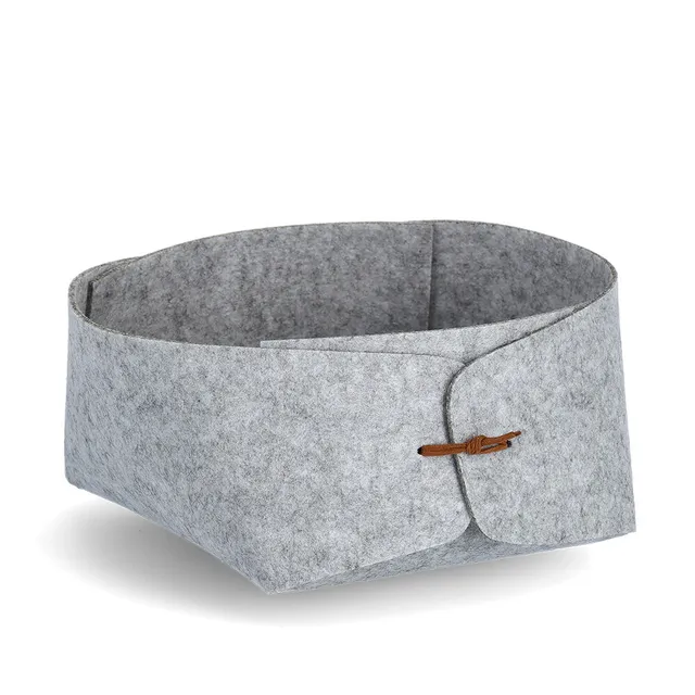 zeller-home-living-aufbewahrungskorb-filz-hellgrau-flach image 1