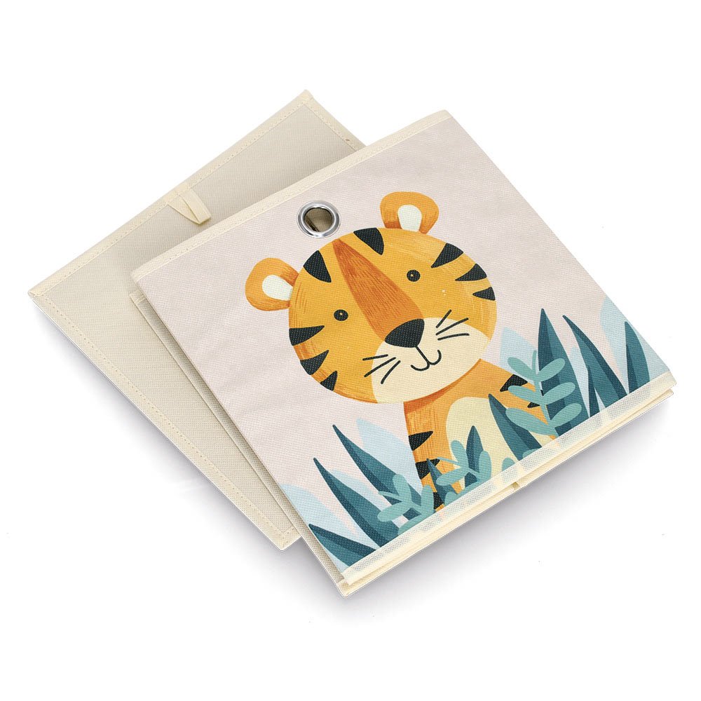 zeller-present-home-living-aufbewahrungsbox-tiger-vlies-beige image 3