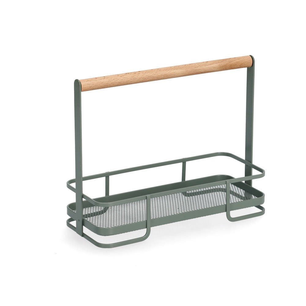 zeller-present-home-living-tragekorb-metall-buche-salbei image 1