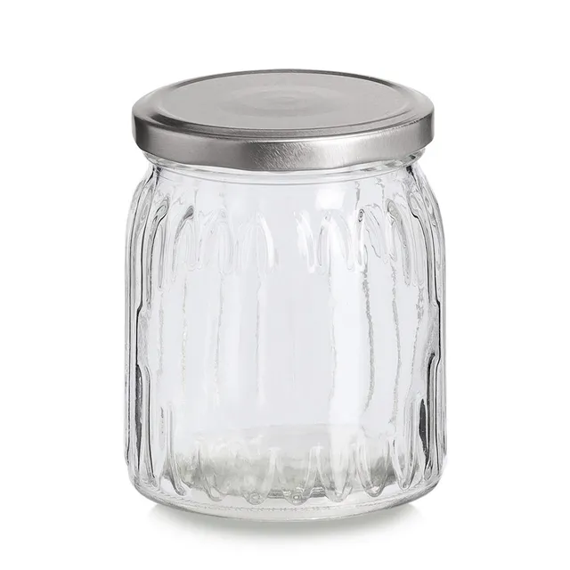 zeller-present-k-che-einmachglas-470-ml-metalldeckel-muster image 1