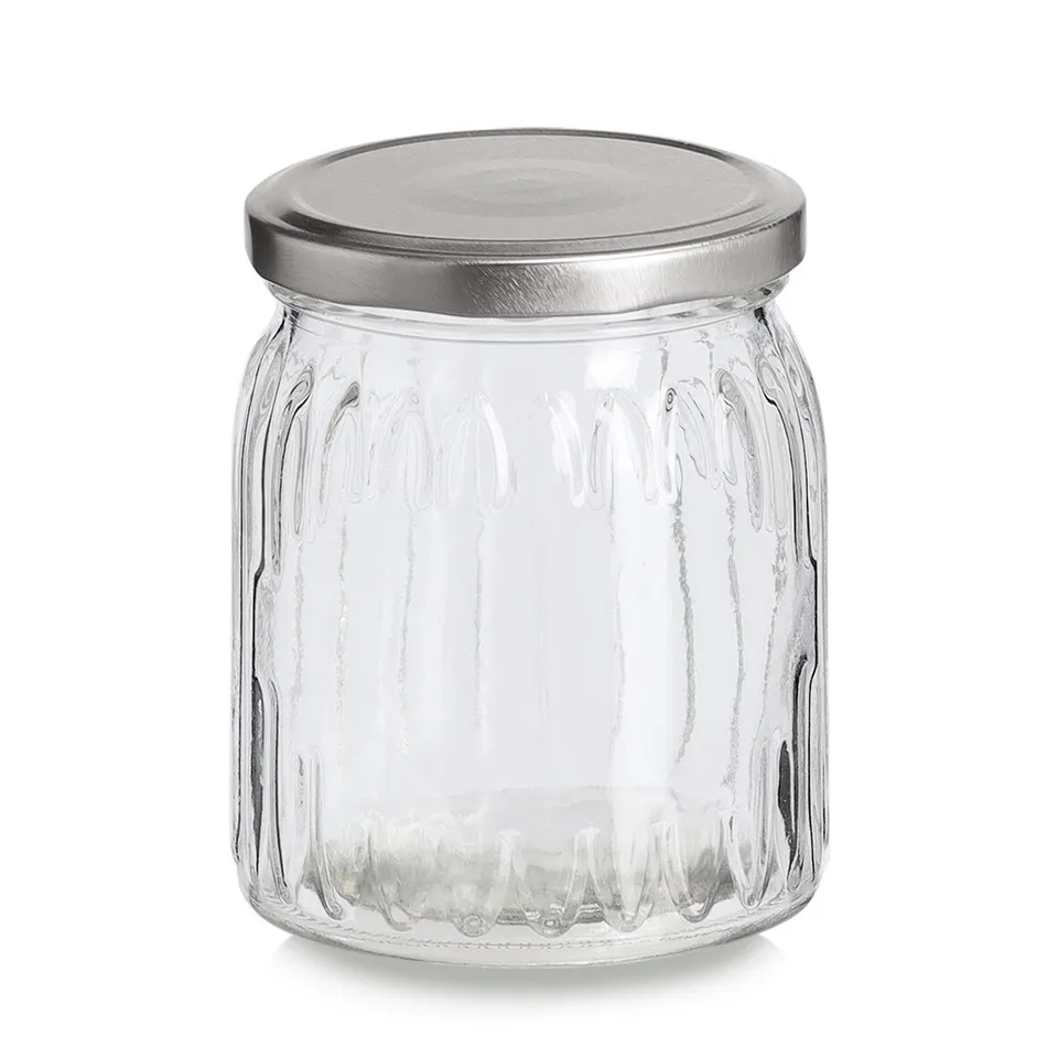 zeller-present-k-che-einmachglas-470-ml-metalldeckel-muster image 1