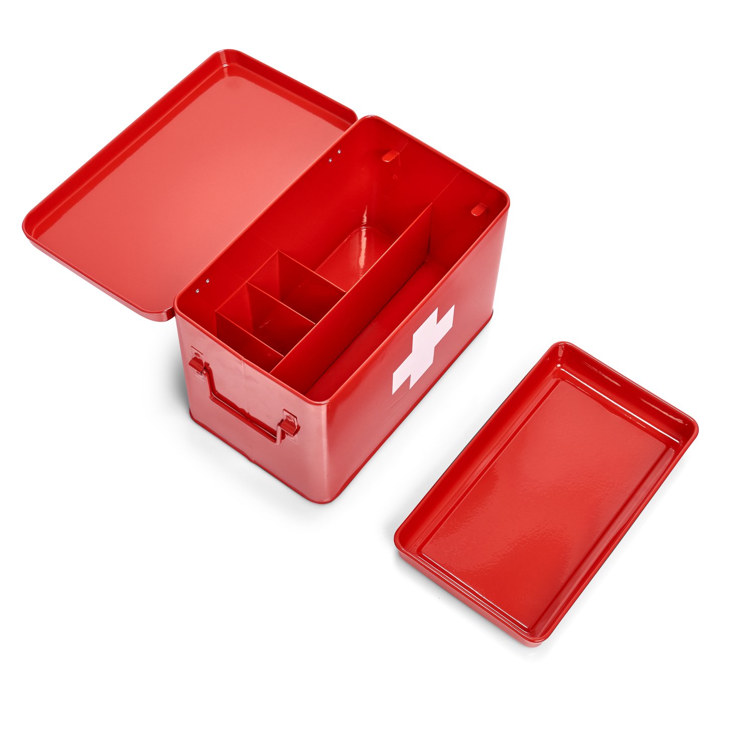 zeller-present-medizinbox-metall-rot-5-f-cher image 2