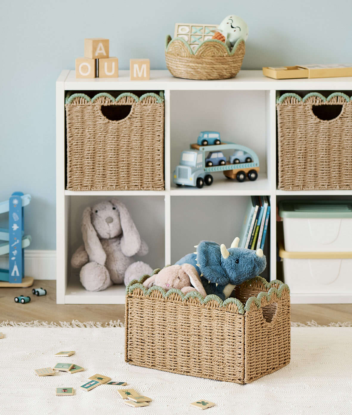 zeller-present-home-living-aufbewahrungskorb-binsengras-mint image 4