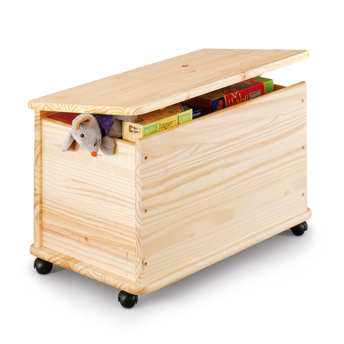 zeller-present-home-living-aufbewahrungstruhe-kiefer-mit-rollen image 2