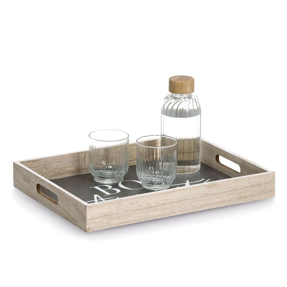 zeller-present-table-serviertablett-bon-appetit-mdf-anthrazit image 2
