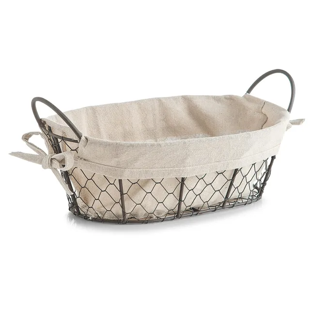 zeller-present-countrystyle-brotkorb-mit-beutel-leinen image 1