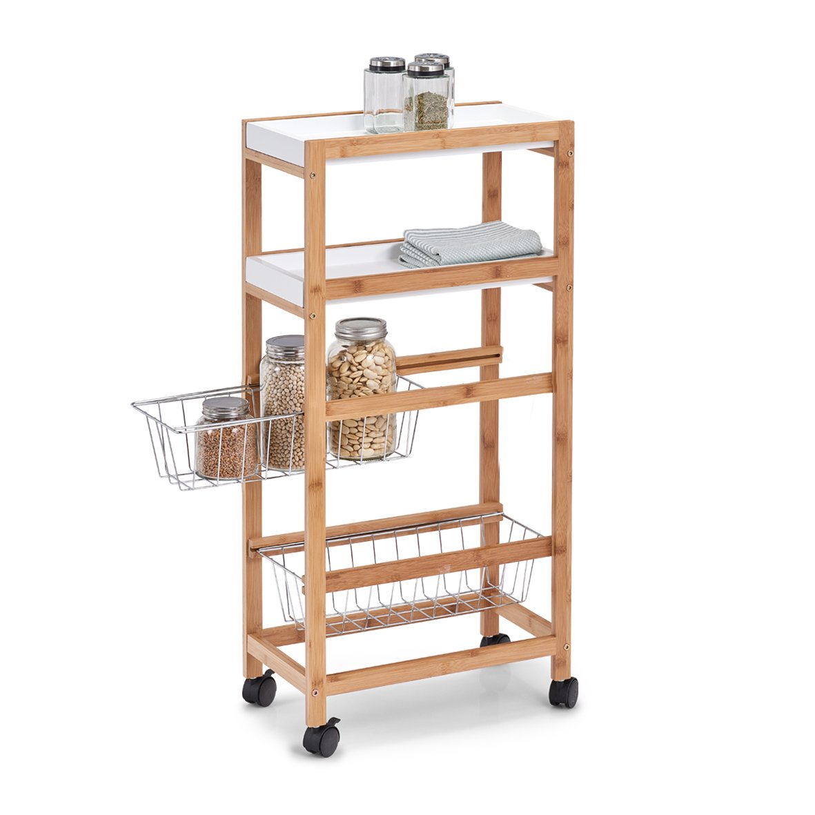 zeller-present-home-nischen-rollwagen-bambus-22cm image 2