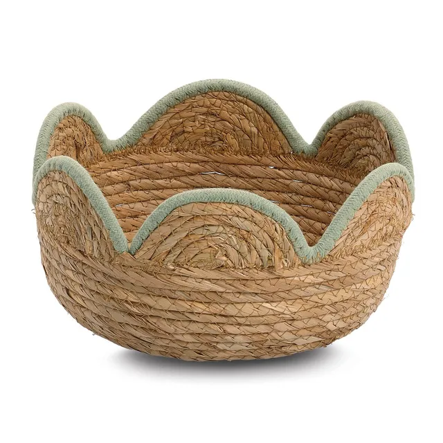 zeller-present-home-living-aufbewahrungskorb-binsengras-mint image 1