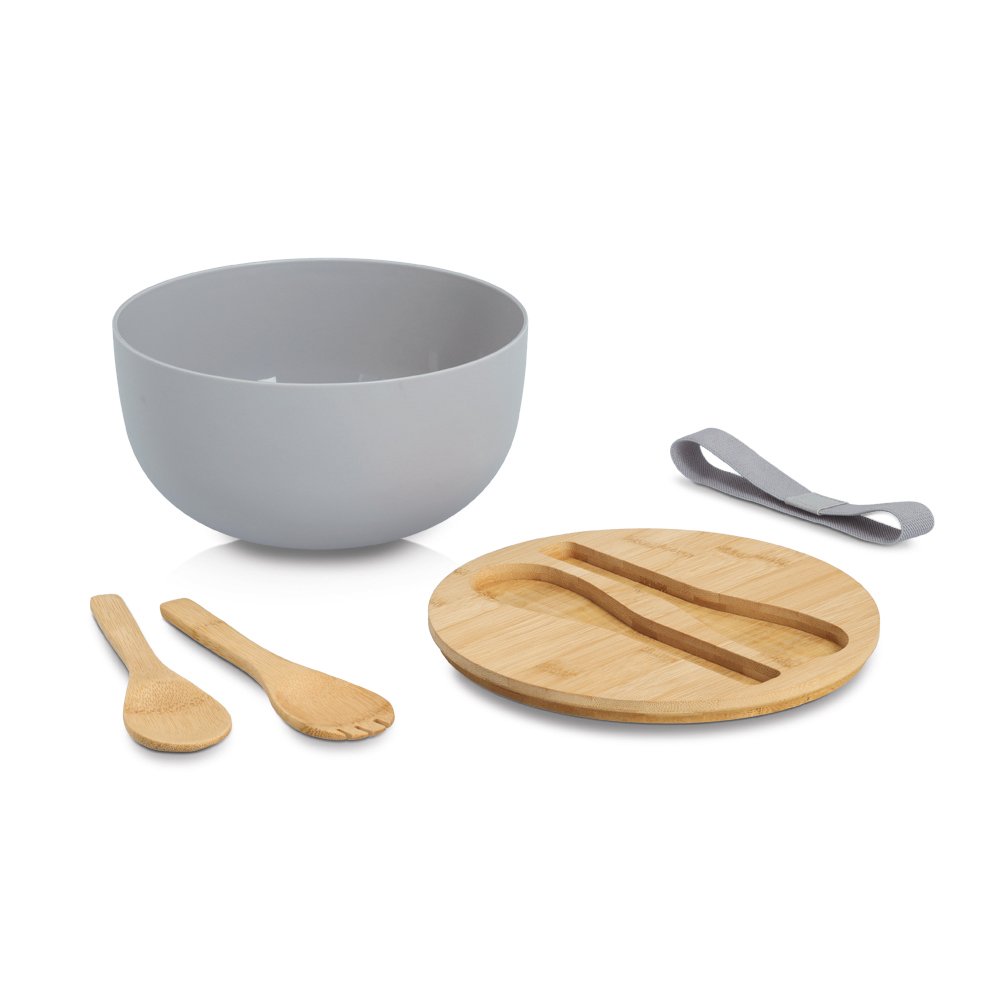 zeller-present-k-che-salatsch-ssel-set-4-tlg-bambus-grau image 3