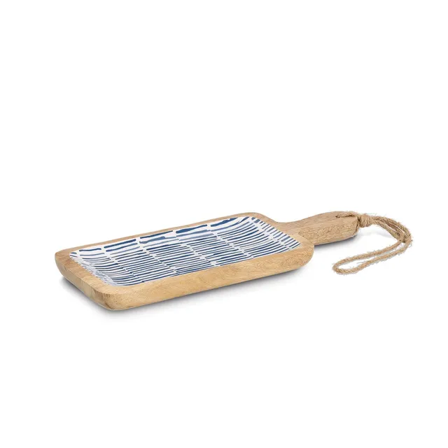 zeller-present-k-che-servierbrett-mangoholz-blau-k-sebrett-fsc image 1