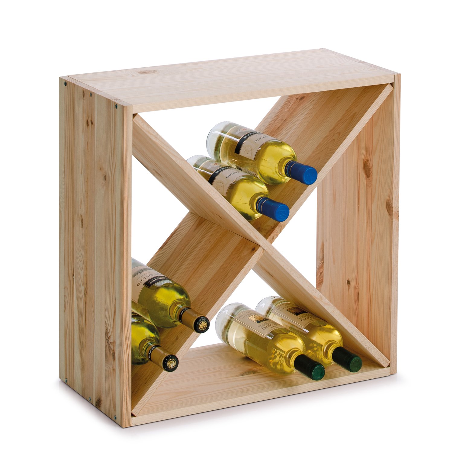 zeller-present-home-living-weinregal-kiefernholz-natur image 3