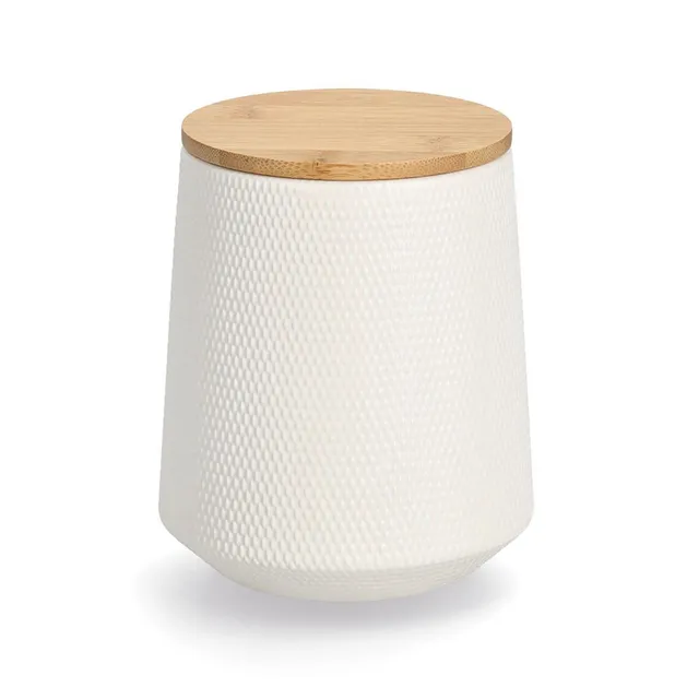 zeller-k-che-vorratsdose-bambusdeckel-1080-ml-keramikdose image 1