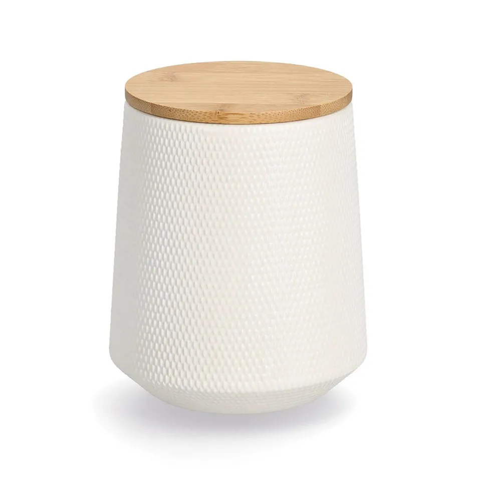 zeller-k-che-vorratsdose-bambusdeckel-1080-ml-keramikdose image 1