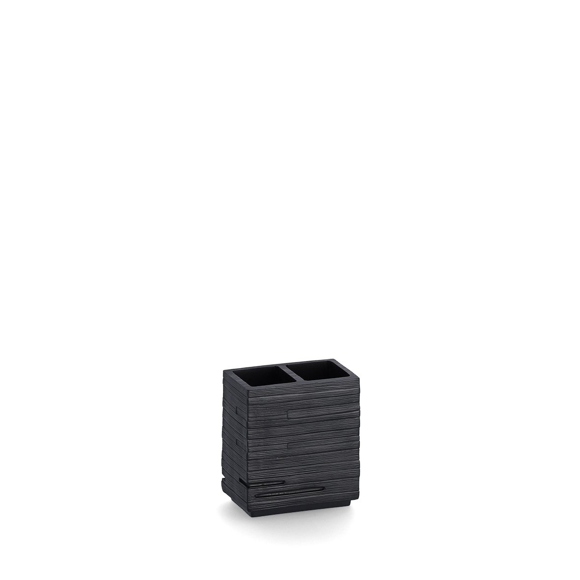 zeller-present-bad-zahnb-rstenhalter-schiefer-polyresin-schwarz image 1