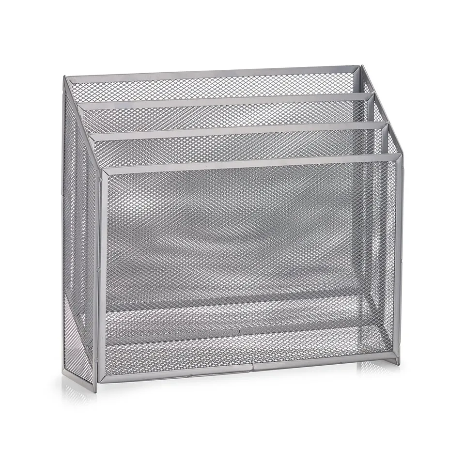 zeller-present-home-living-zeitungsst-nder-mesh-metall image 1