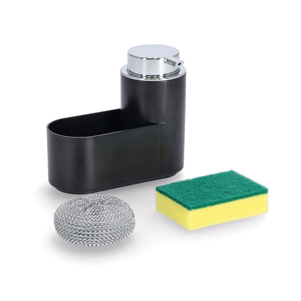 zeller-present-bad-seifenspender-set-3-tlg-kunststoff-schwarz image 3