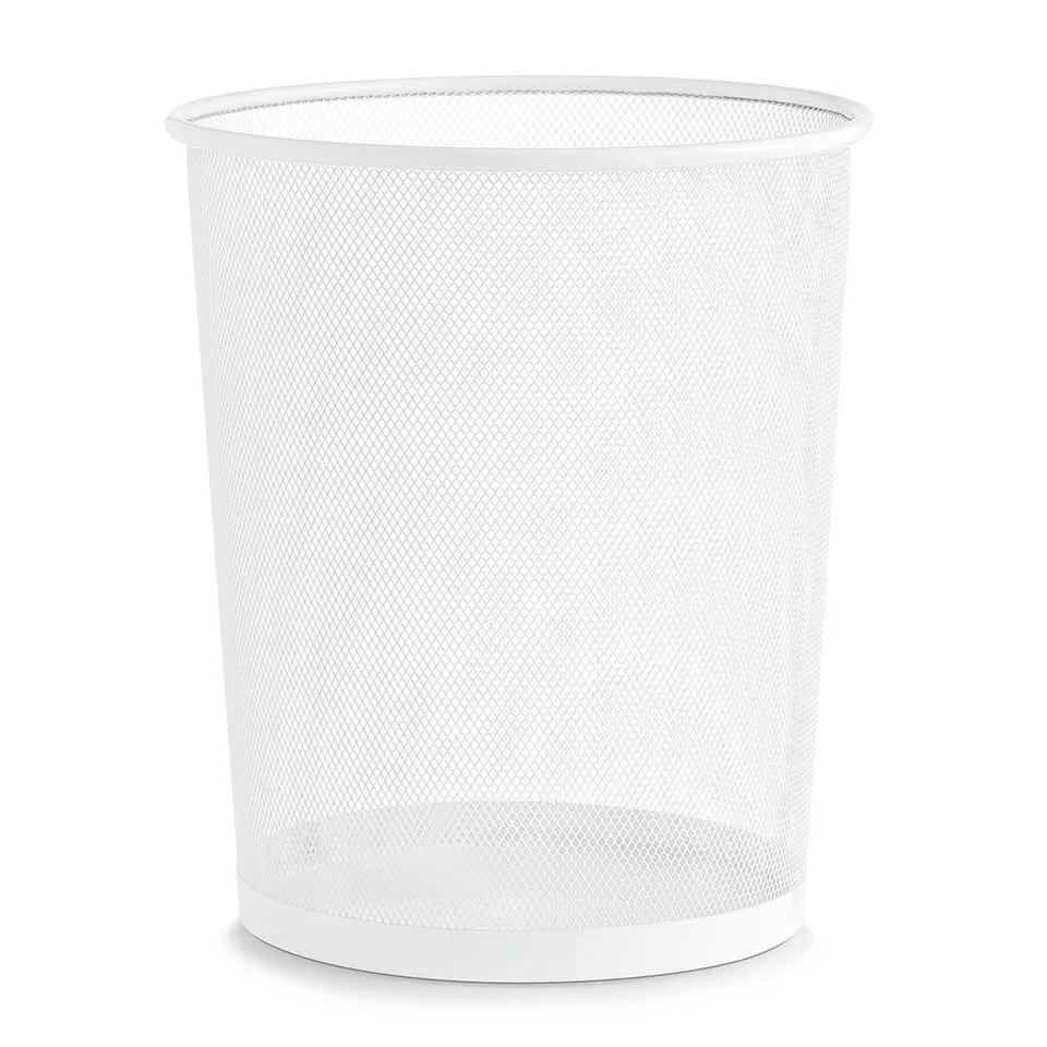 zeller-present-office-papierkorb-mesh-metall-wei image 1