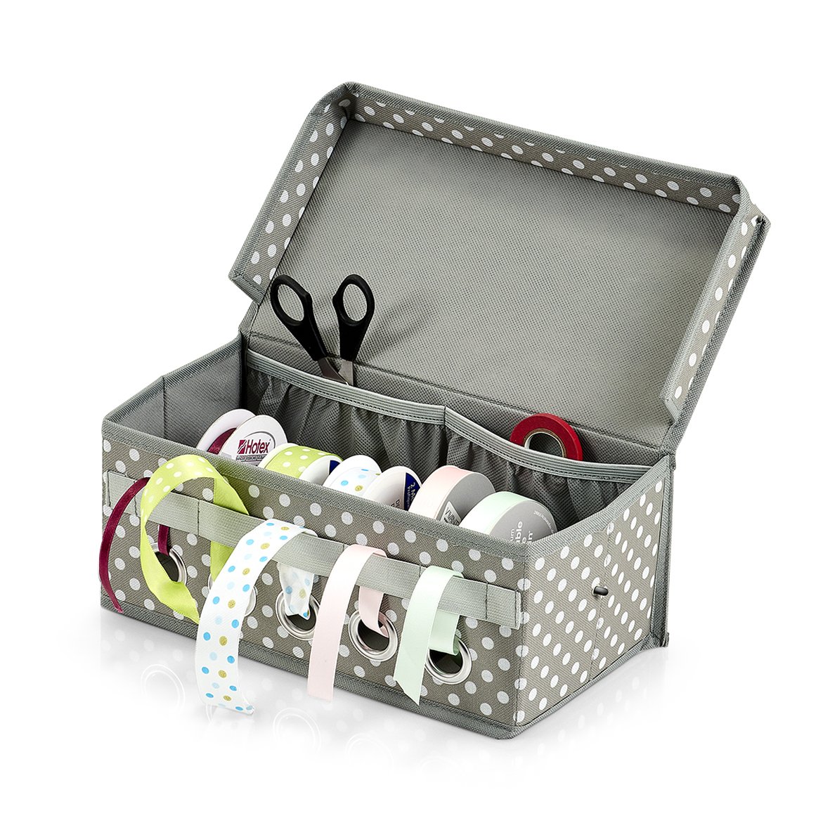 zeller-home-geschenkband-box-polyester-5-rollen image 3