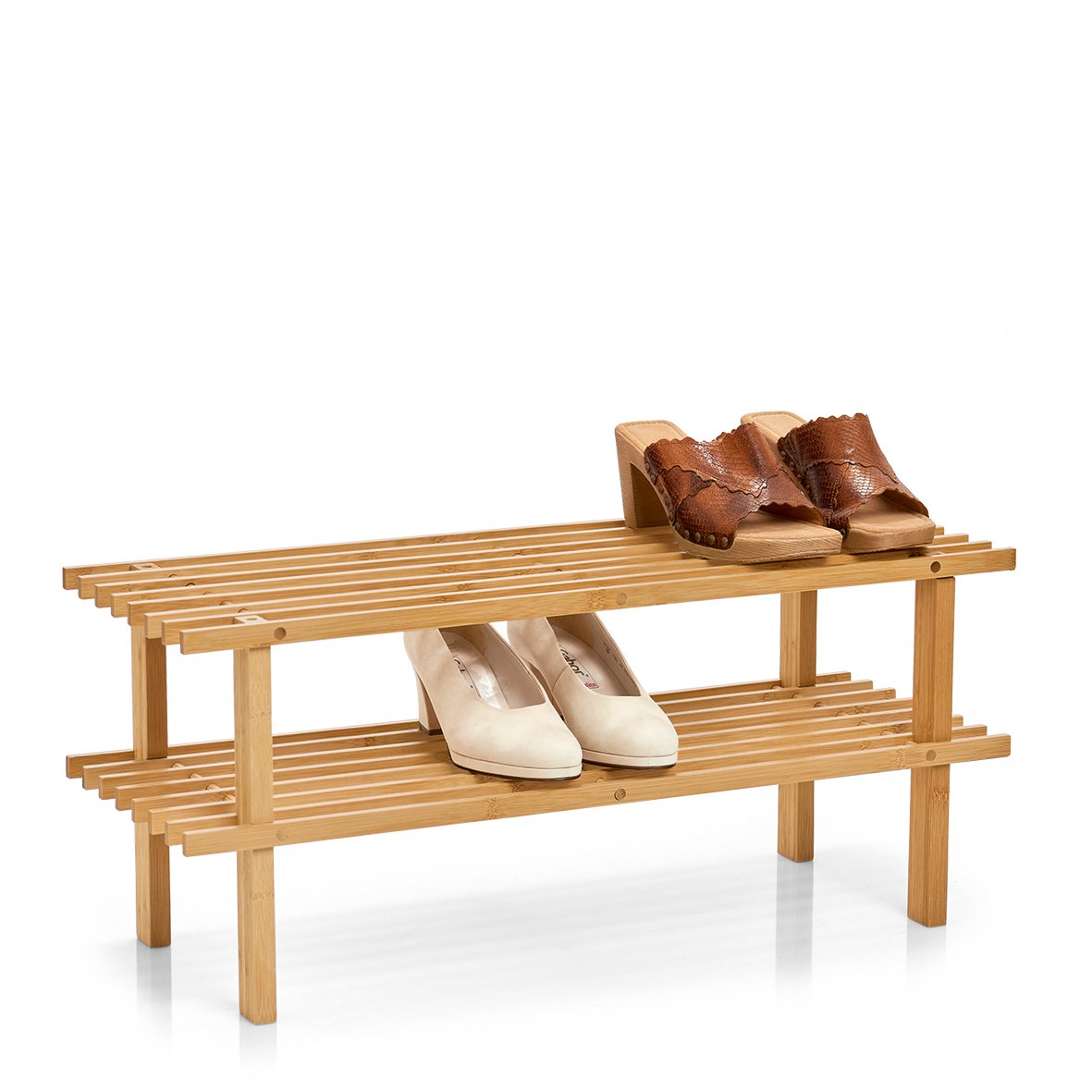 zeller-present-home-living-schuhregal-bambus-2-ablagen image 2