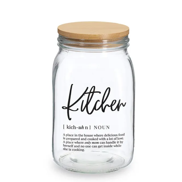 zeller-present-k-che-vorratsglas-kitchen-1400-ml-bambusdeckel image 1